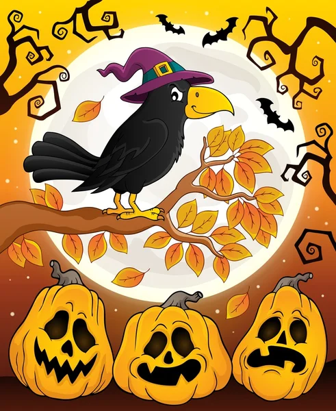 Witch Crow theme image 6 — стоковый вектор