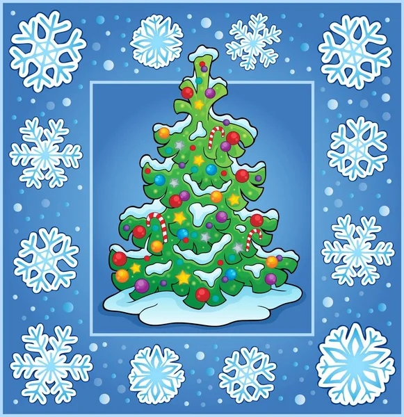 クリスマス組成グリーティング カード 1 — ストックベクタ