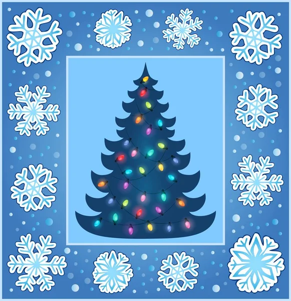 Christmas composition greeting card 4 — Stock Vector