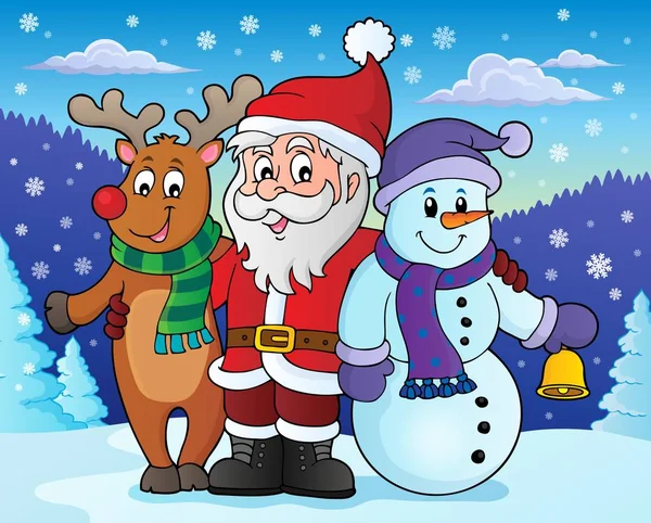 Personajes de Navidad tema imagen 4 — Vector de stock