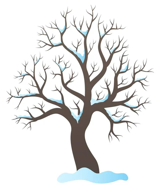 Winter tree topic image 1 — Stock Vector