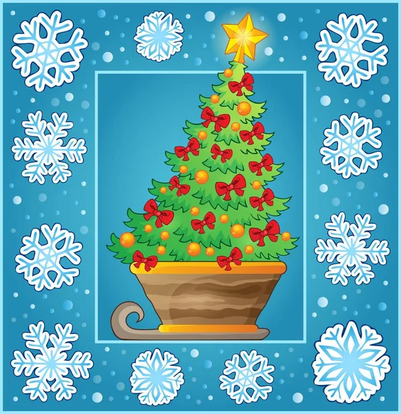 Tarjeta de felicitación decorativa de Navidad 3 — Archivo Imágenes Vectoriales