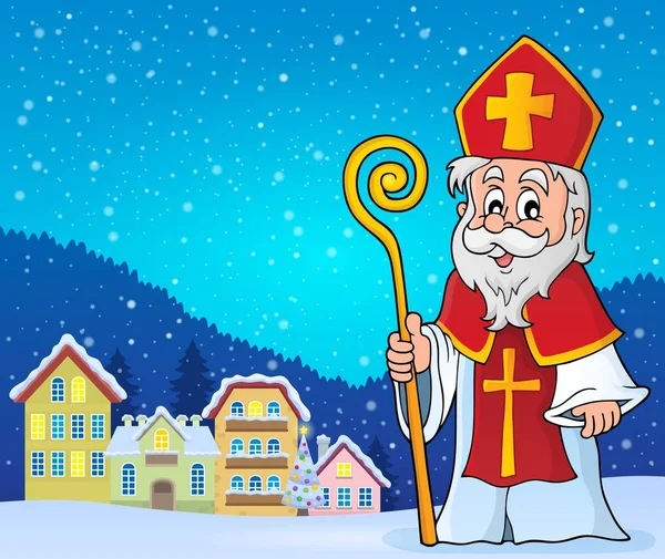 Saint nicolas thema bild 3 — Stockvektor