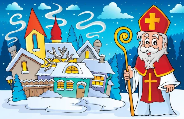 Saint nicolas thema bild 4 — Stockvektor