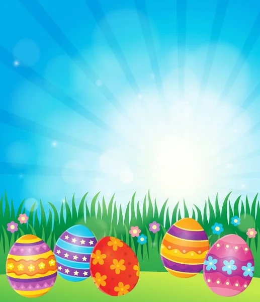 Decorato uova di Pasqua immagine tema 6 — Vettoriale Stock
