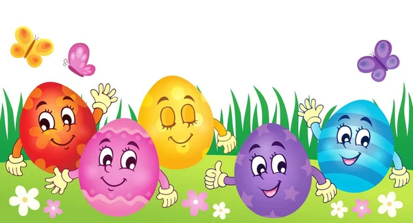 Joyeux oeufs de Pâques thème image 3 — Image vectorielle