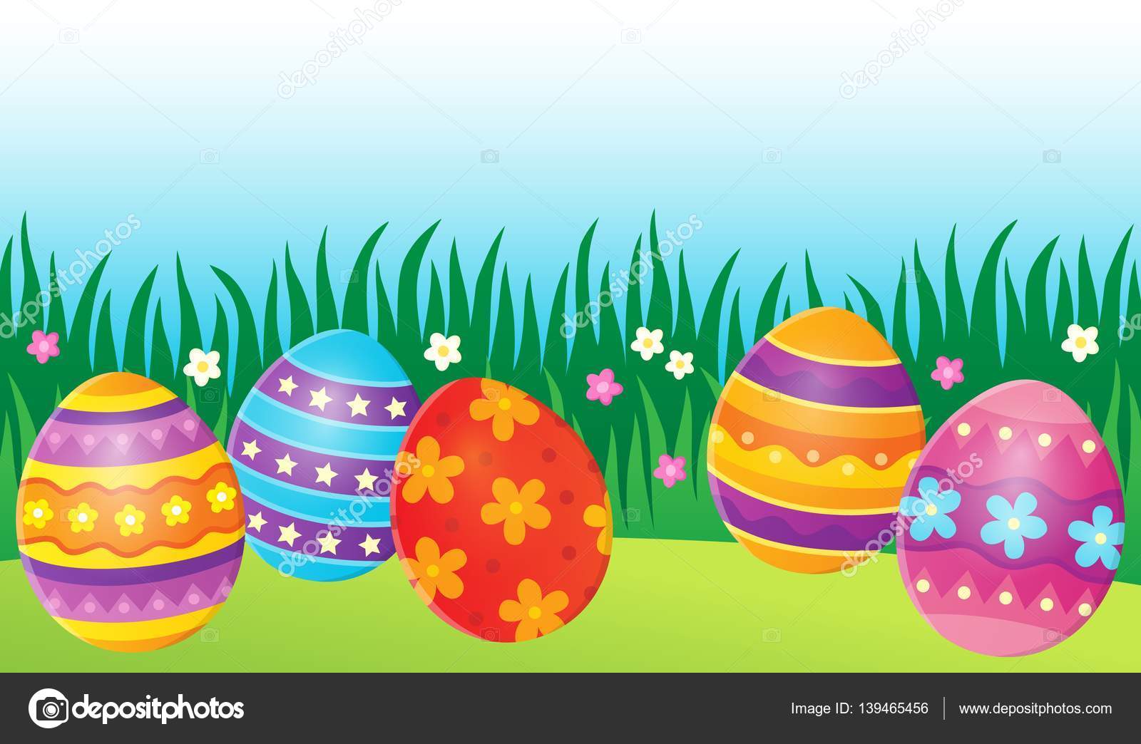 Decorated Easter Eggs Theme Image 7 Stock Vector C Clairev
