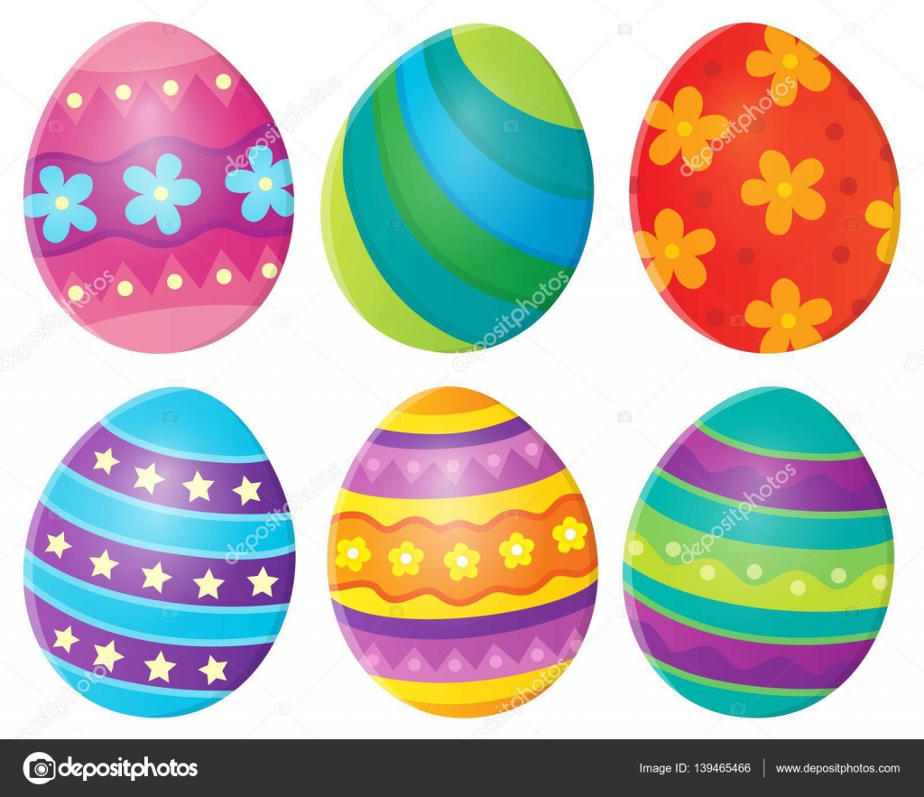 Decorated Easter Eggs Theme Image 8 Stock Vector C Clairev
