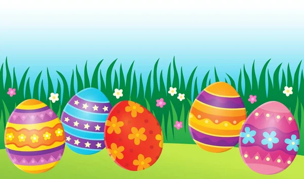 Imagen temática huevos de Pascua decorados 7 — Archivo Imágenes Vectoriales