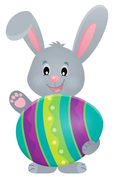 Stylized bunny with Easter egg theme 3 — Stock Vector