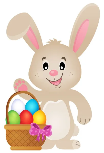 Immagine tema coniglietto di Pasqua stilizzato 3 — Vettoriale Stock