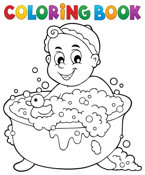 Colorir livro tema do bebê imagem 3 — Vetor de Stock