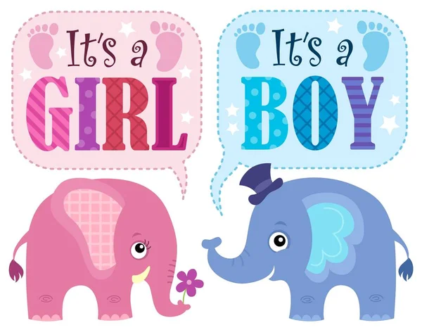 Is it a girl or boy theme 1 — Stock Vector