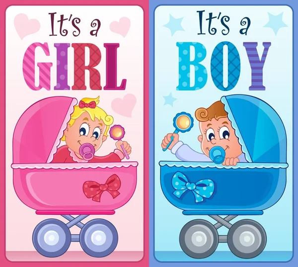 Is it a girl or boy theme 7 — Stock Vector