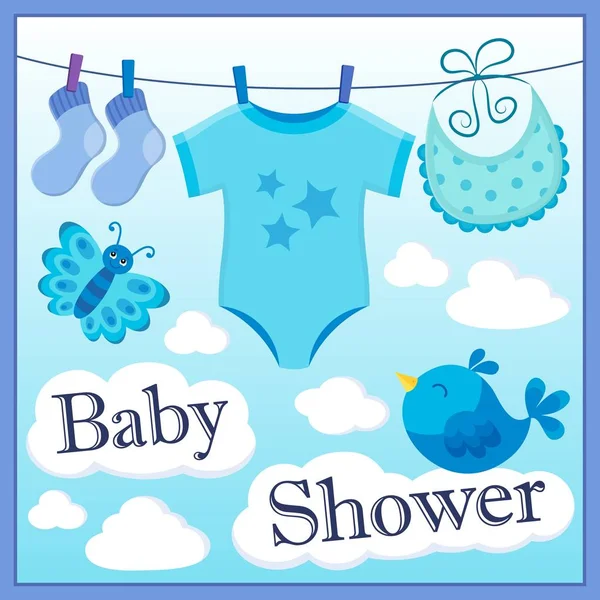 Baby shower theme image 1 — Stock Vector