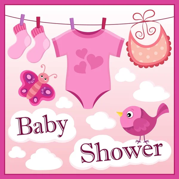 Baby shower theme image 2 — Stock Vector