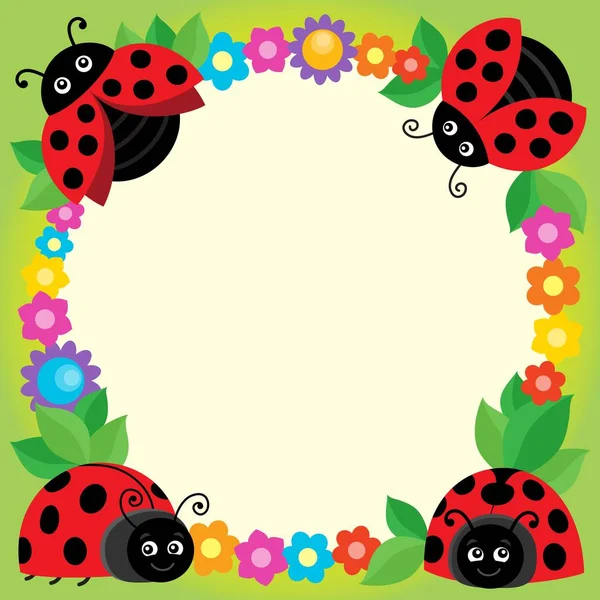 Stilize ladybugs Tema Resim 3 — Stok Vektör