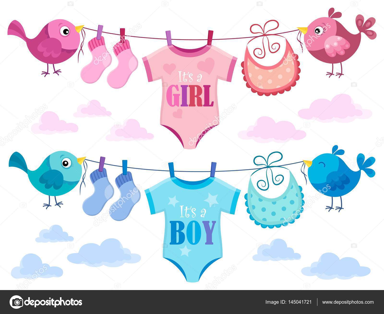 Is it a girl or boy topic 3 - eps10 vector illustration. 