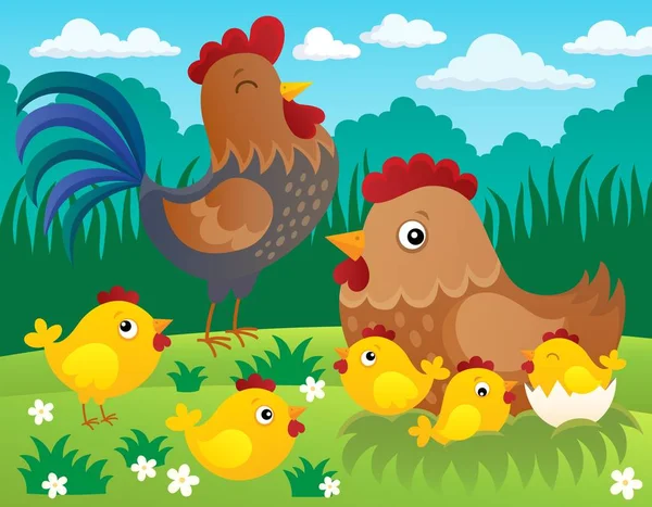 Chicken topic image 3 — Stock Vector