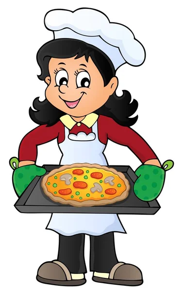 Female cook theme image 6 — Stock Vector