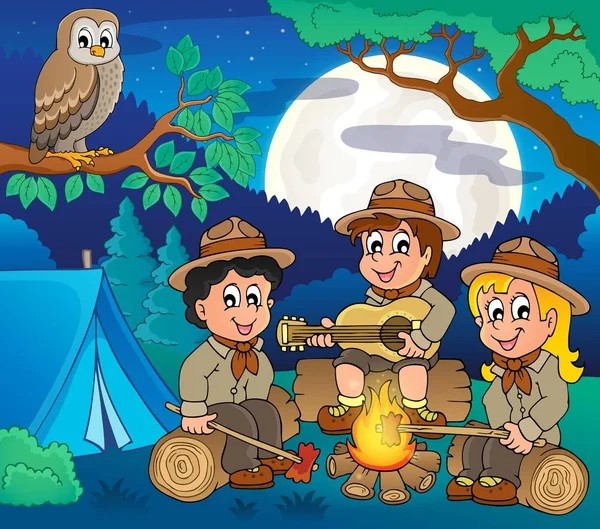 Children scouts theme image 5 — Stock Vector