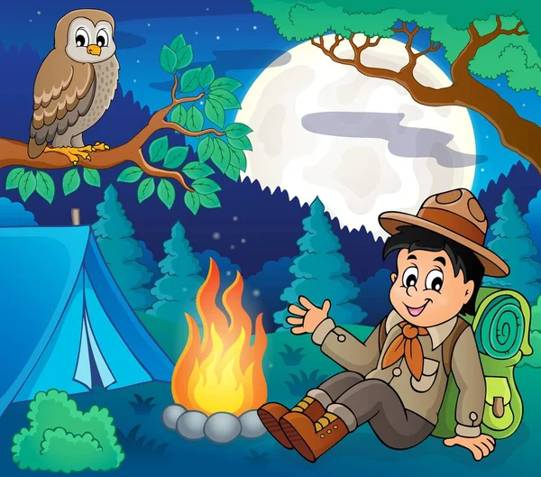 Scout niño tema imagen 6 — Archivo Imágenes Vectoriales