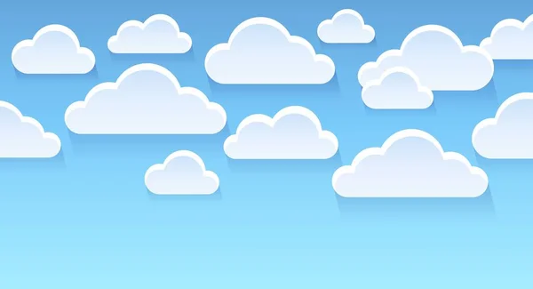 Stylized clouds theme image 2 — Stock Vector