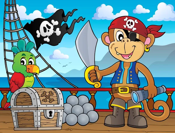 Singe pirate sujet 2 — Image vectorielle