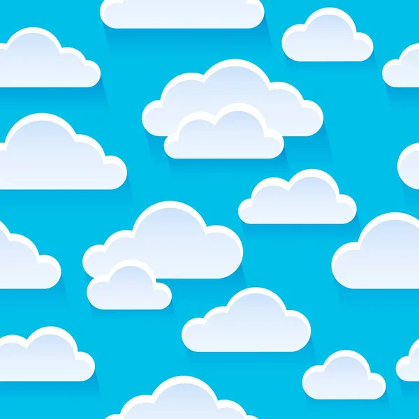 Stylized clouds seamless background 1 — Stock Vector