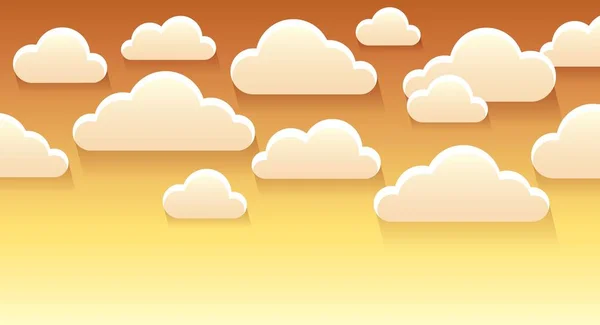 Stylized clouds theme image 4 — Stock Vector