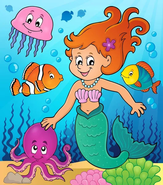 Mermaid topic image 3 — Stock Vector