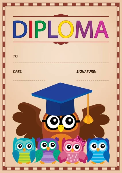 Imagen temática del diploma 5 — Vector de stock