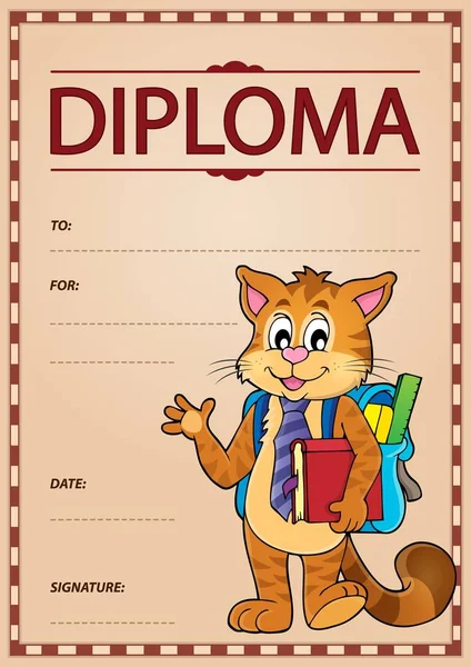 Imagen temática del diploma 8 — Vector de stock