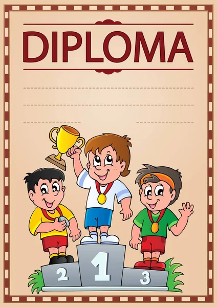 Diploma tema imagen 2 — Vector de stock