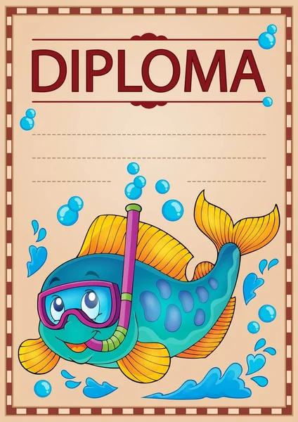 Diploma Tema Resim 7 — Stok Vektör