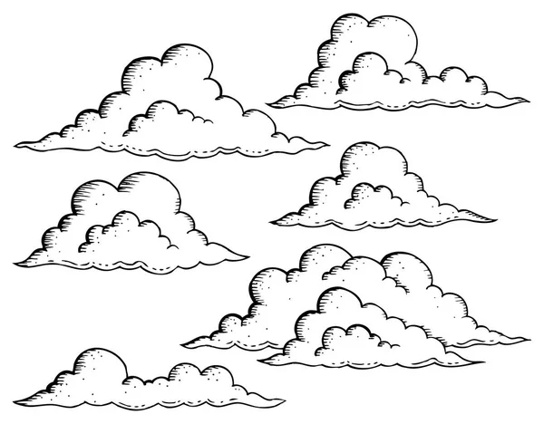 Wolken Zeichnungen Thema Bild 1 — Stockvektor