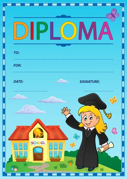 Diploma alárendelt kép 1 — Stock Vector