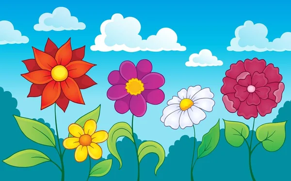 Thème de fleur image 7 — Image vectorielle