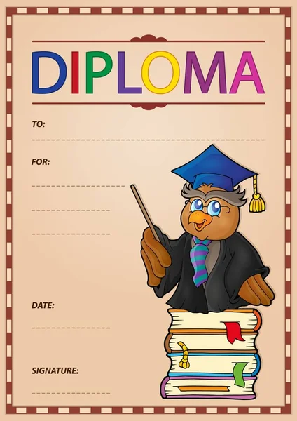 Diploma kompozisyon Resim 1 — Stok Vektör