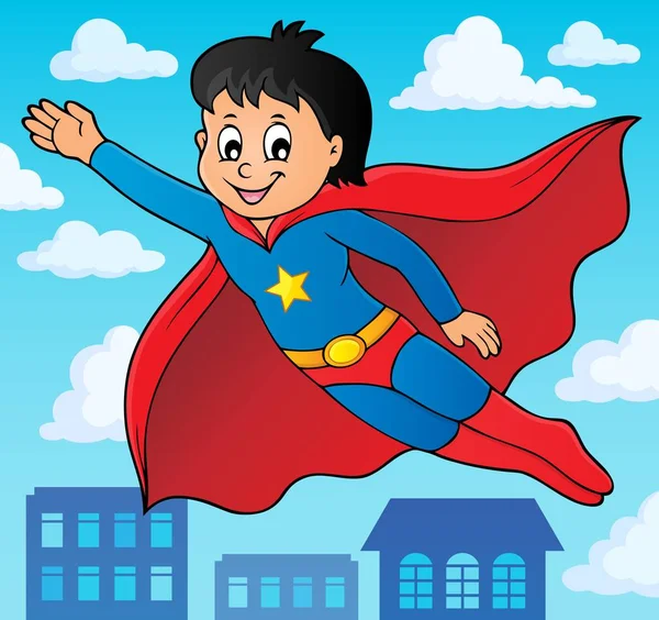 Super herói menino tema imagem 2 — Vetor de Stock