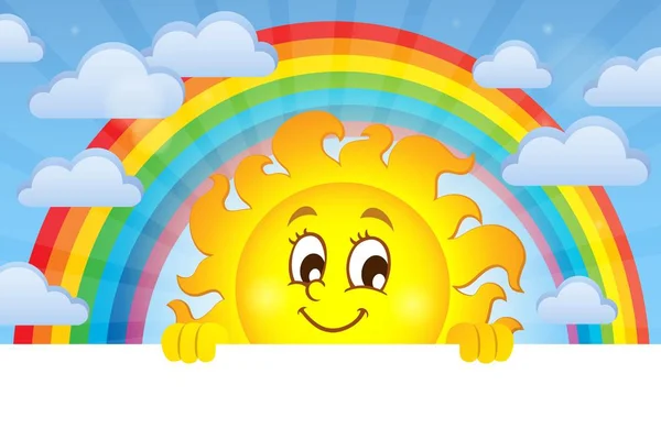 Happy lurking sun theme image 3 — Stock Vector
