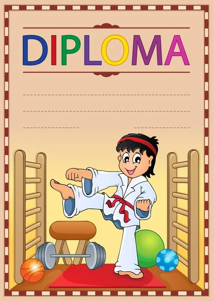 Gambar komposisi Diploma 9 - Stok Vektor