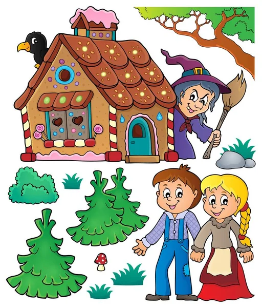 Hansel et Gretel thème ensemble 1 — Image vectorielle