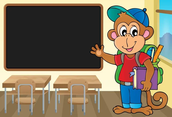 School monkey theme image 2 — Stock Vector