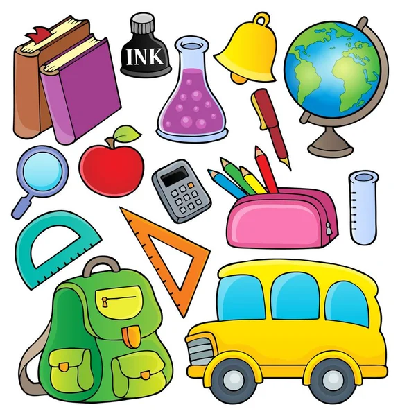 School related objects collection 1 — Stock Vector