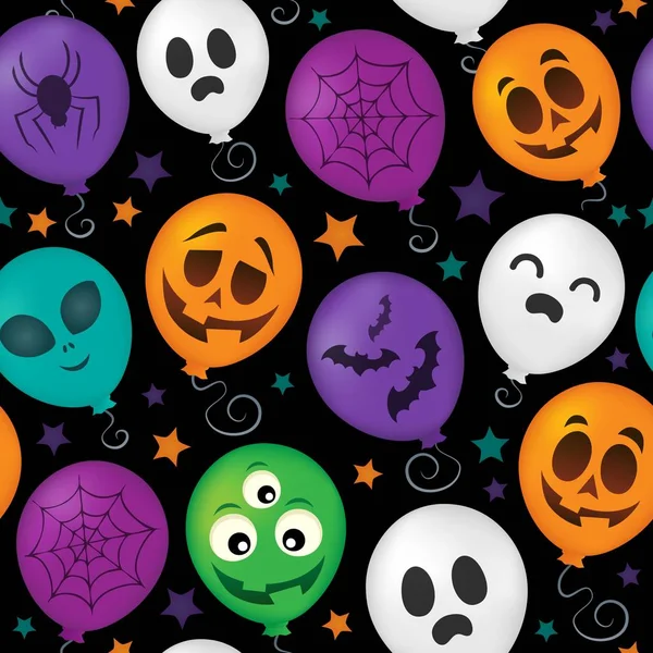 Halloween ballons fond sans couture 1 — Image vectorielle