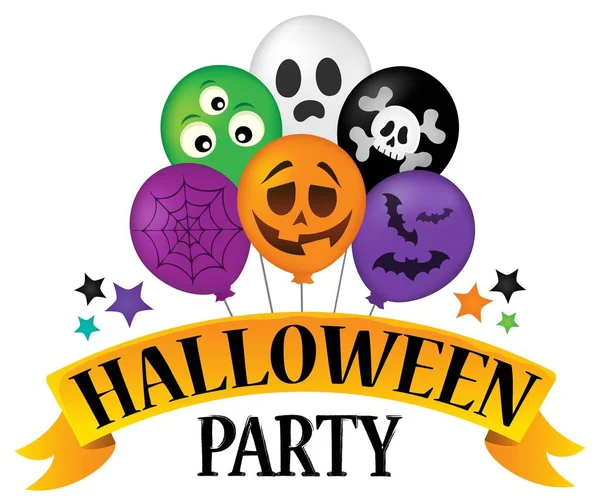 Halloween party sign theme image 4 — Stock Vector