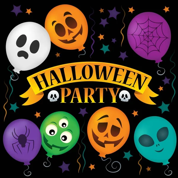Halloween party sign topic image 2 — Stock Vector