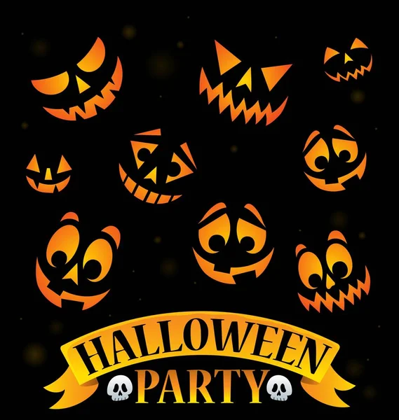 Halloween-Party Zeichen Thema Bild 7 — Stockvektor