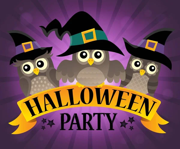 Halloween party sign topic image 9 — Stock Vector